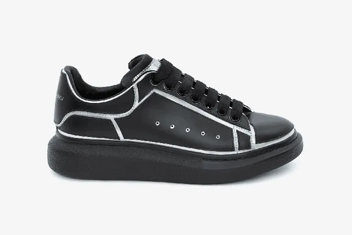 Men's Oversized Sneaker in Black/silver 645868WIBNV1587