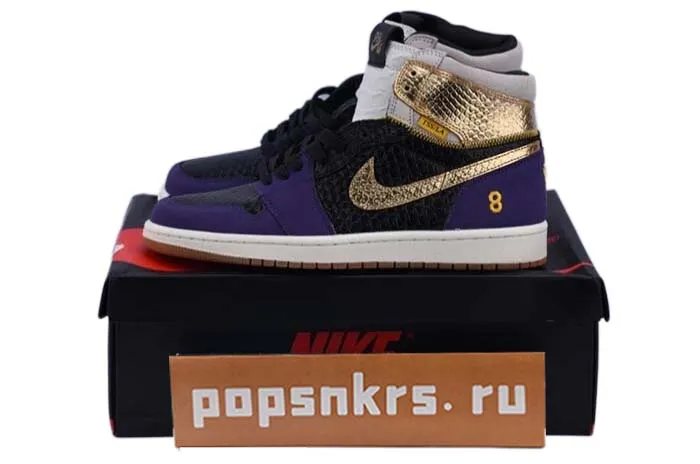 Kobe Bryant x Air Jordan 1 High OG Black-Purple-Gold 555088-171